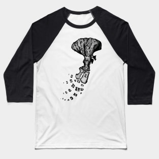 Orca Flipper Bones Baseball T-Shirt